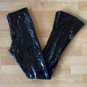 Matte Brand Pleather Zip Pants